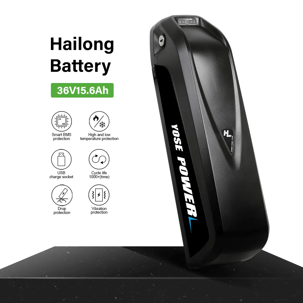 36V 15.6Ah/17.4Ah/20Ah 48V 13Ah Down Tube Hailong1-2 Battery Lithium-ion Accu E-Bike Electric Bicycle Bottle New Black DIY