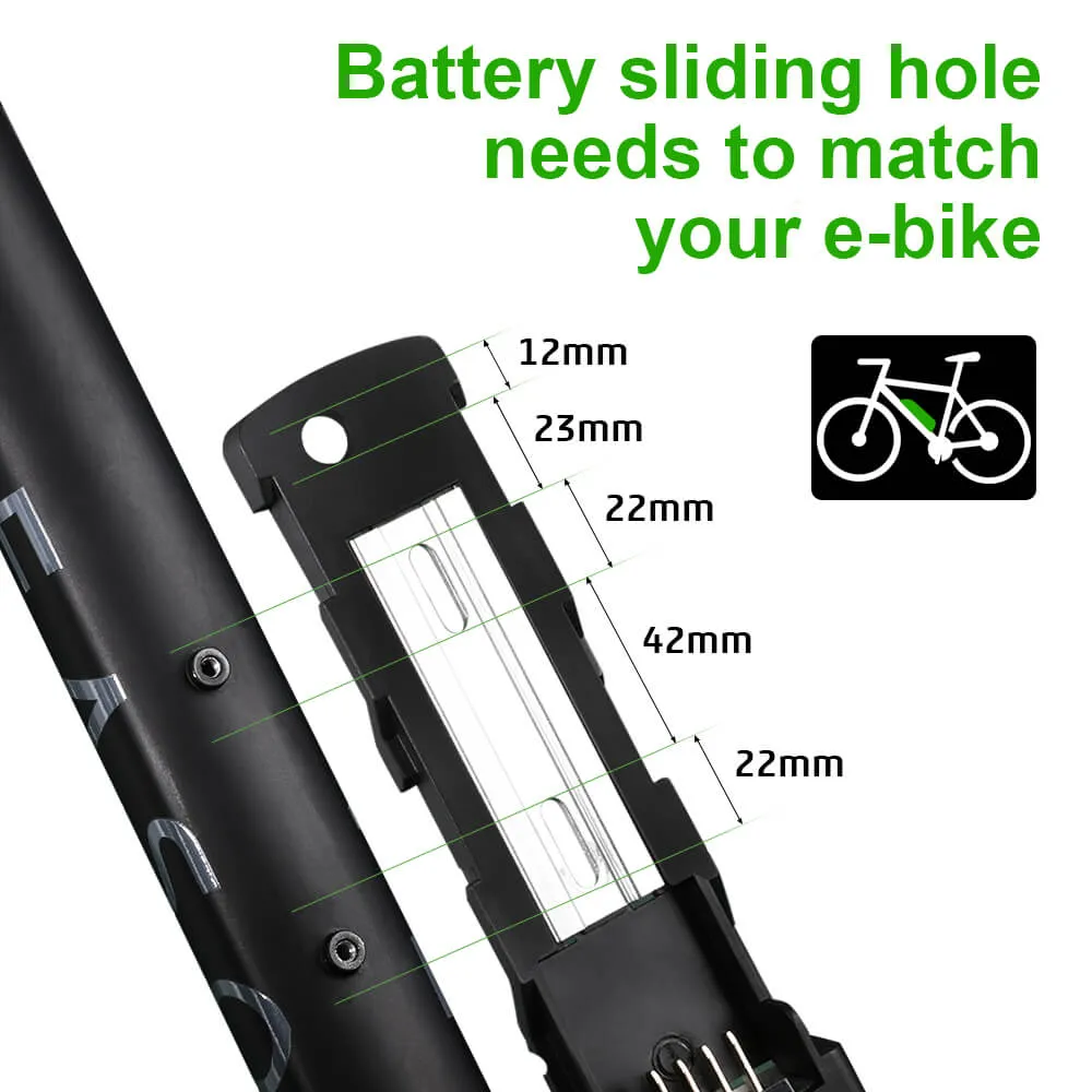 36V 15.6Ah/17.4Ah/20Ah 48V 13Ah Down Tube Hailong1-2 Battery Lithium-ion Accu E-Bike Electric Bicycle Bottle New Black DIY
