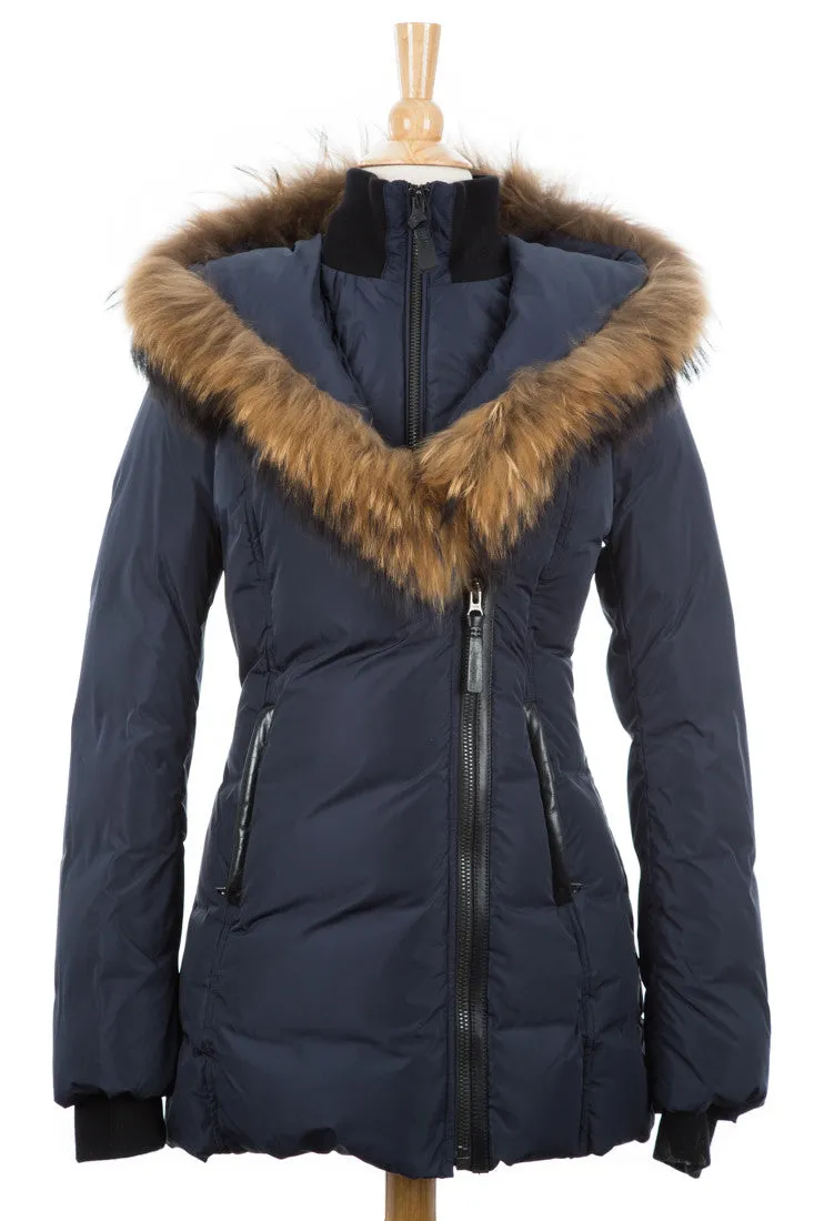 Luxurious Adali Down Puffer Coat with Faux Fur Trim