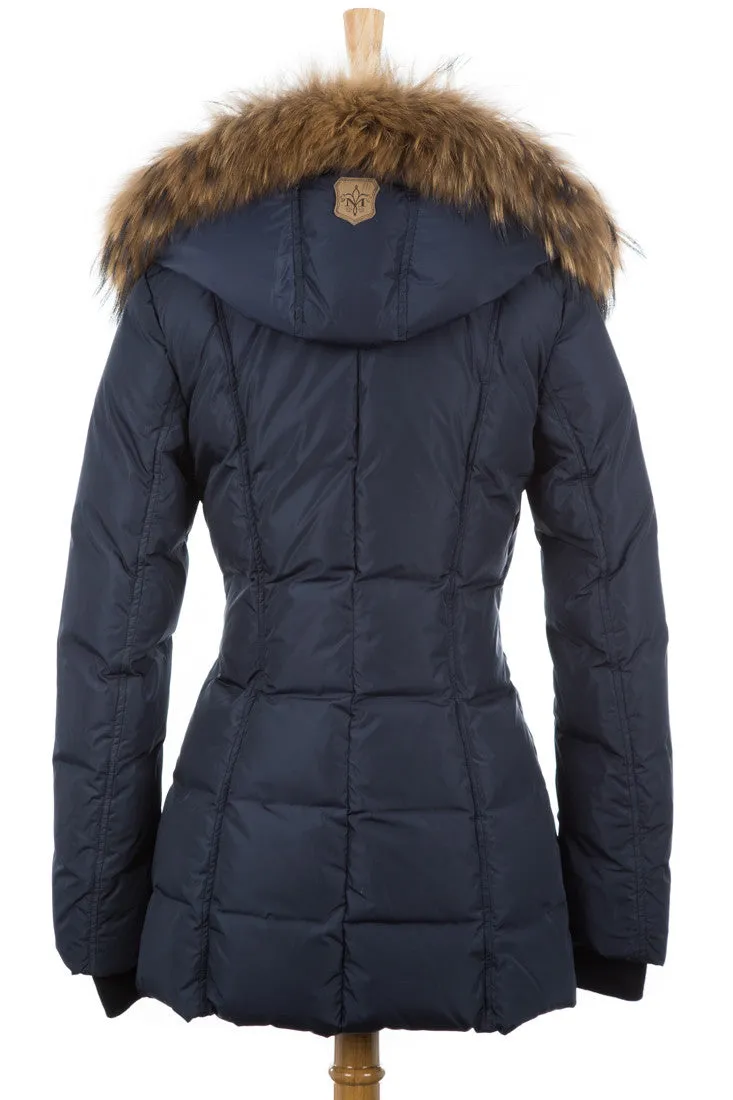 Luxurious Adali Down Puffer Coat with Faux Fur Trim