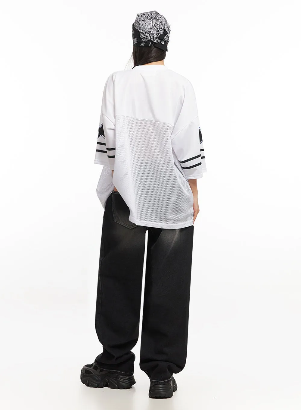 Alexis Stitched Wide-Leg Jeans IA504