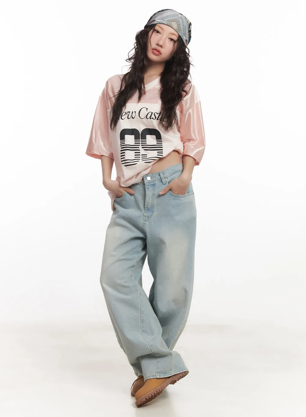 Alia Washed Wide-Leg Jeans CA518