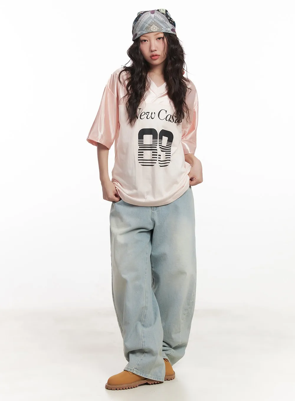 Alia Washed Wide-Leg Jeans CA518
