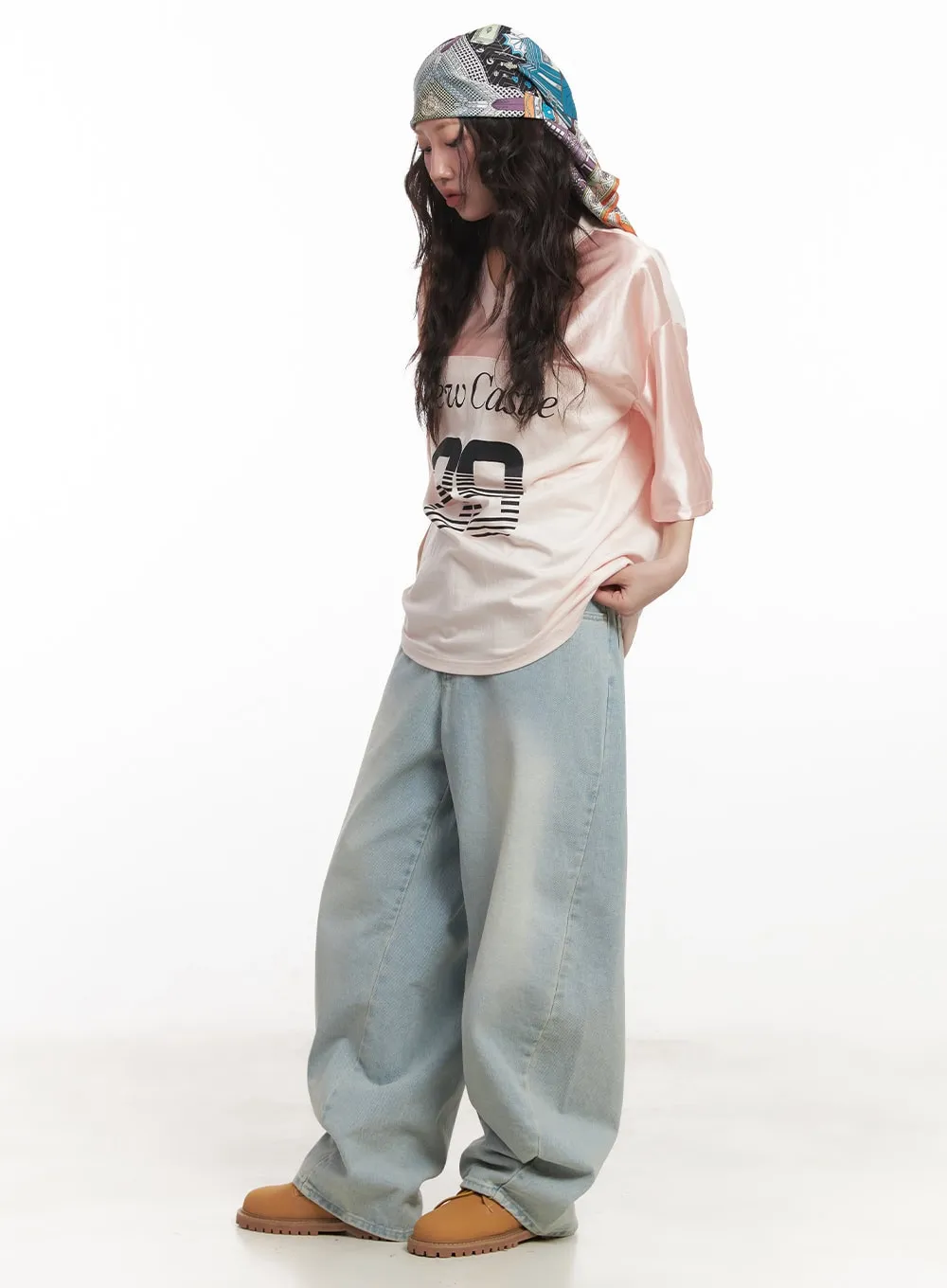 Alia Washed Wide-Leg Jeans CA518