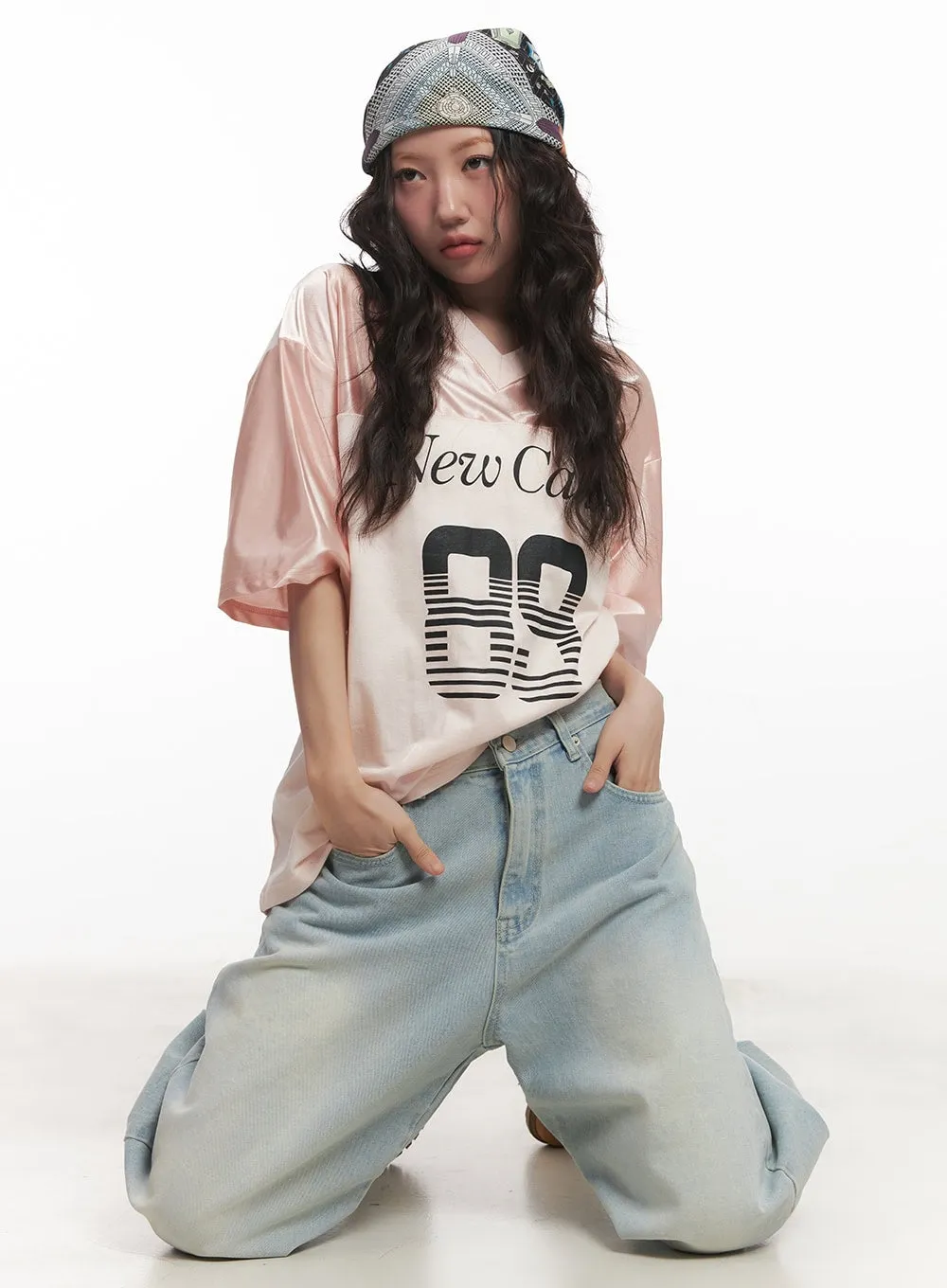 Alia Washed Wide-Leg Jeans CA518