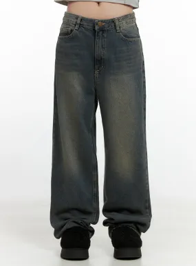 Alina Washed Wide-Leg Jeans CN407