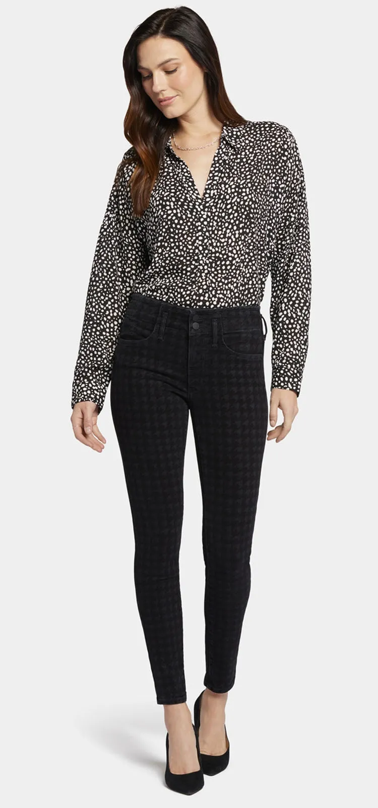 Ami Skinny Jeans Pied-De-Poule Premium Denim | Houndstooth
