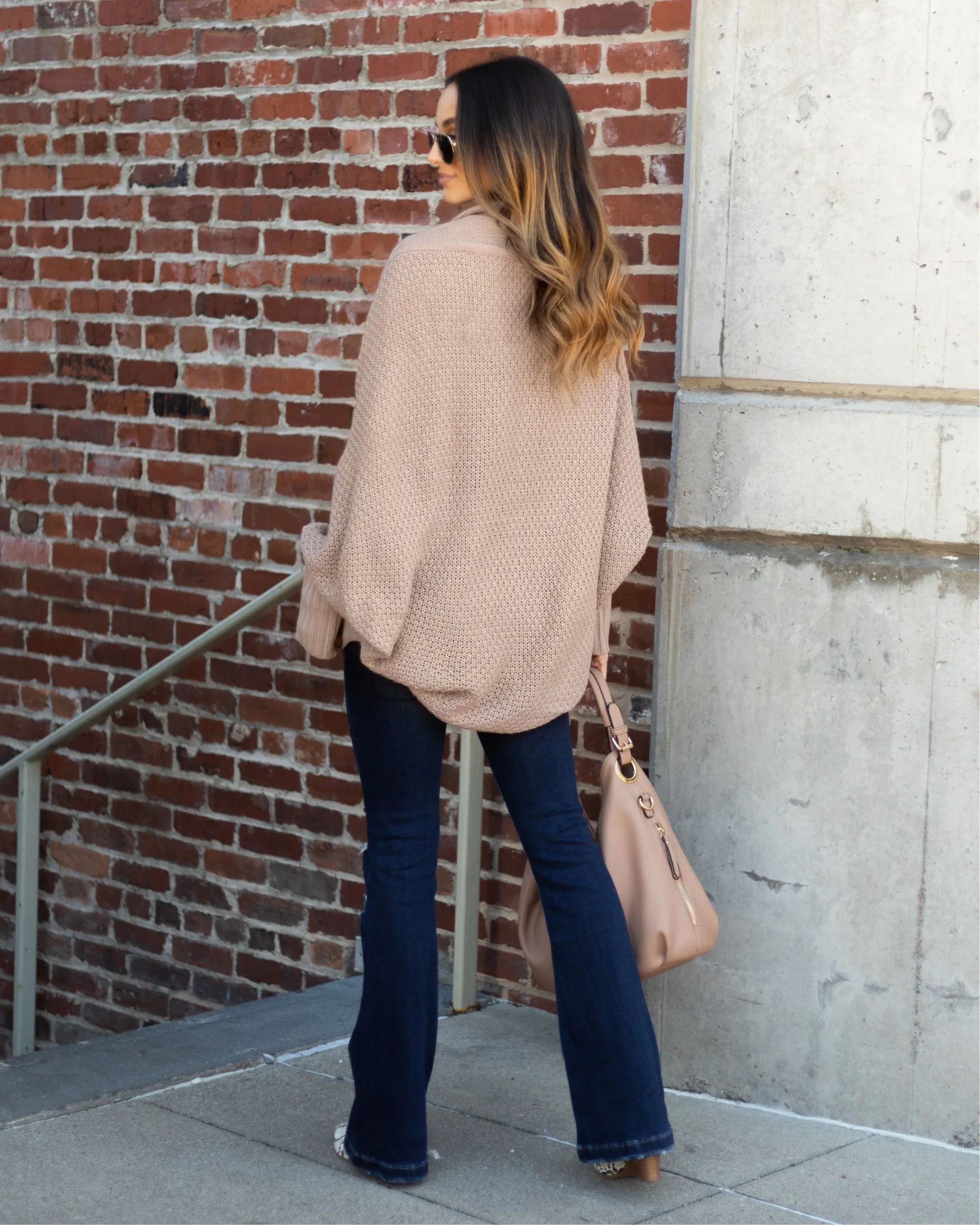 Aspen Cocoon Cardigan - Taupe