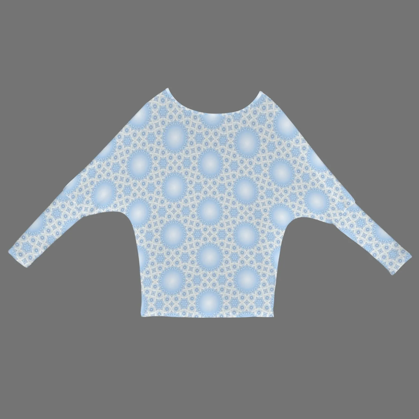 Batwing Long Sleeve Sweater Blue Sky Dandelion