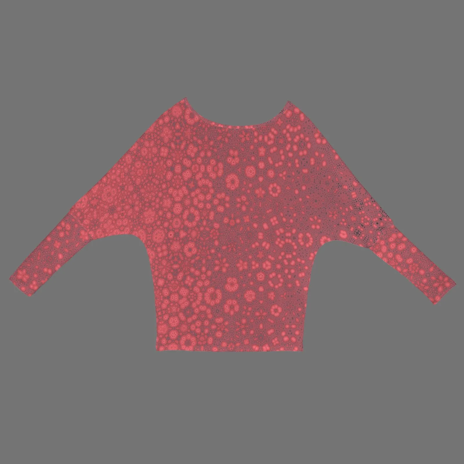 Batwing Long Sleeve Sweater Red Milkweed