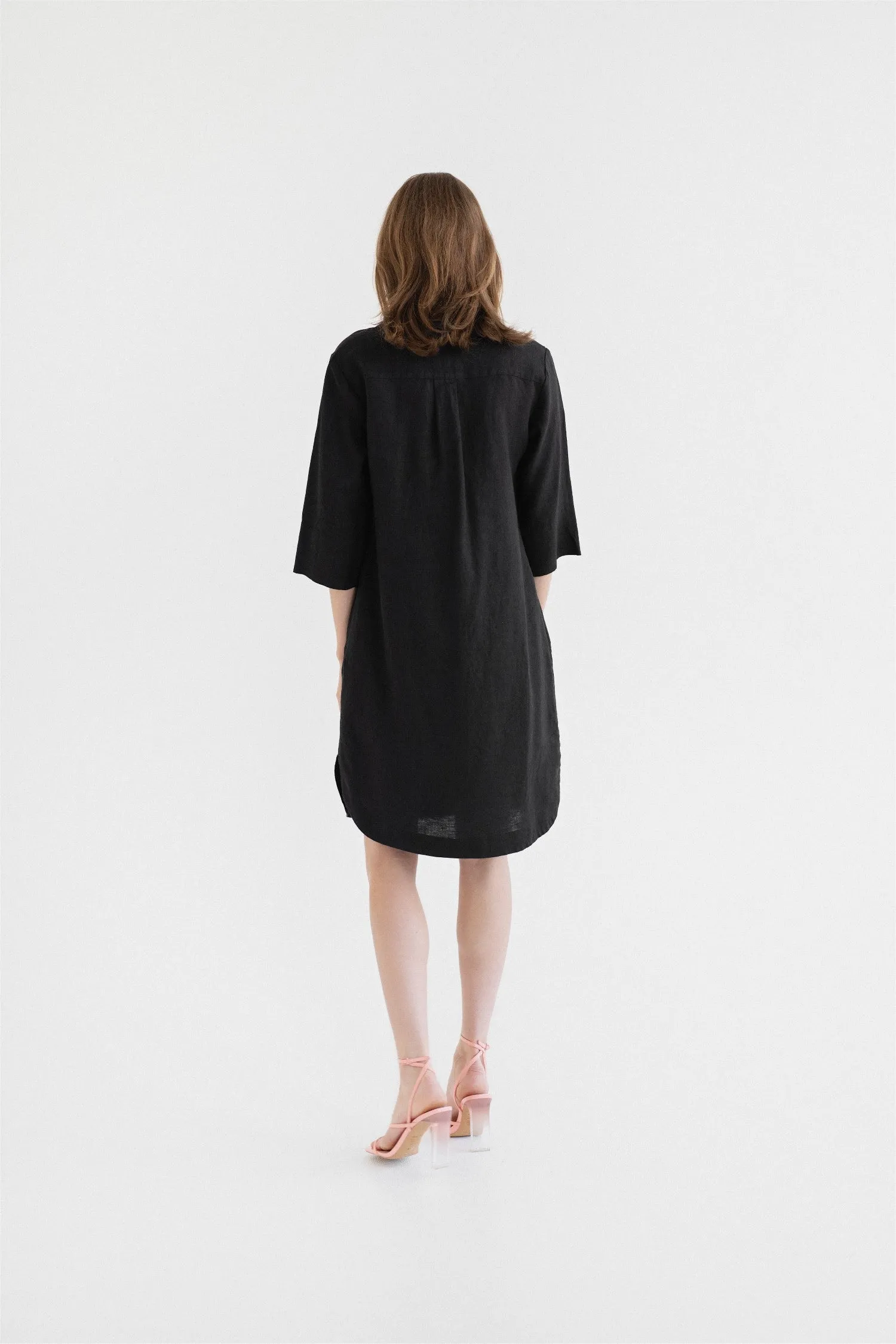 Black Linen Prelude Dress