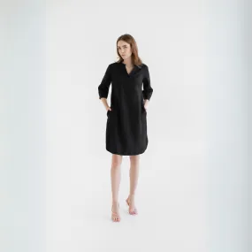 Black Linen Prelude Dress