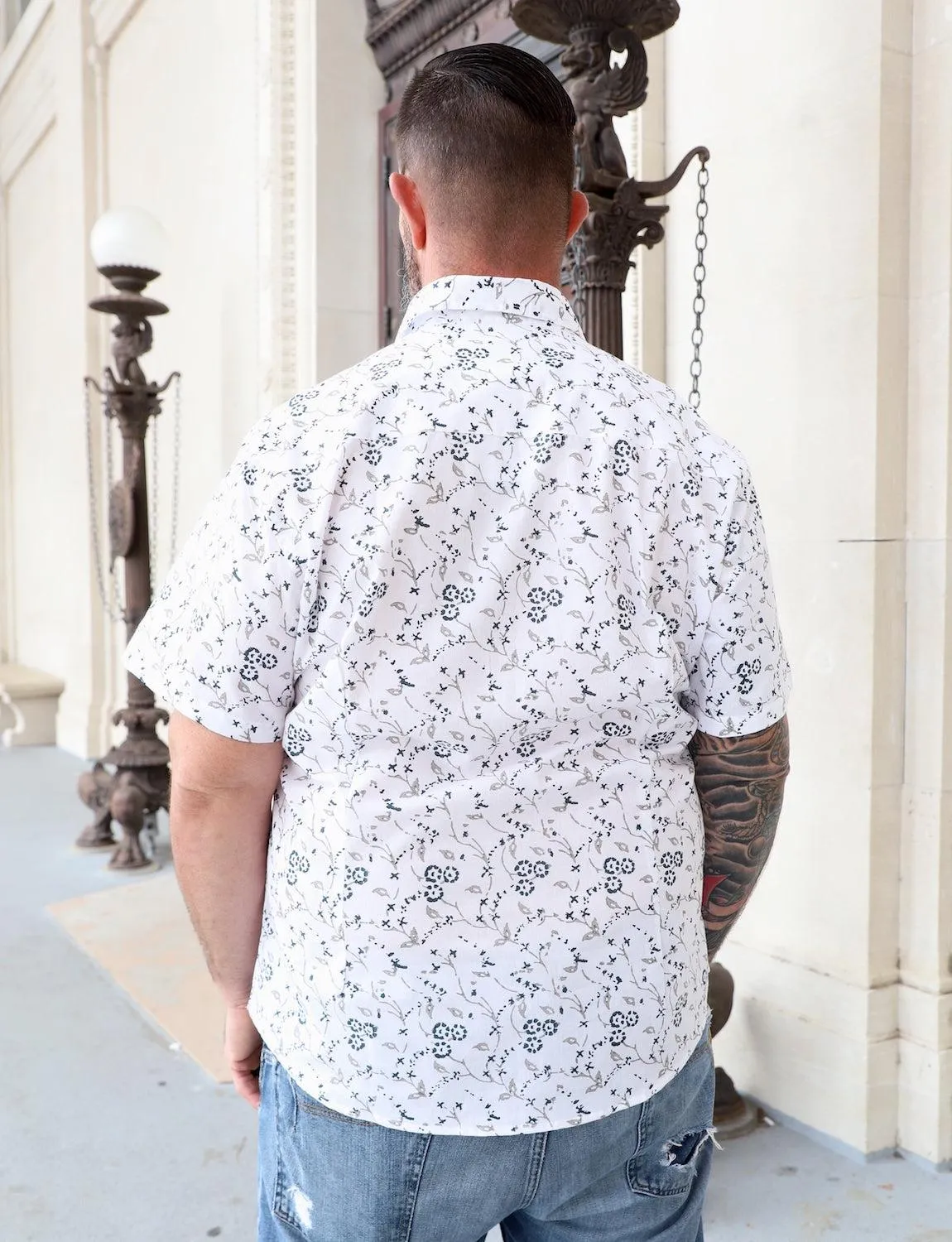 Blue Daisy Organic Cotton Men's Button Down Shirt