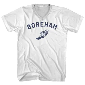Boreham Running Track Winged Foot Adult Cotton V-neck T-shirt