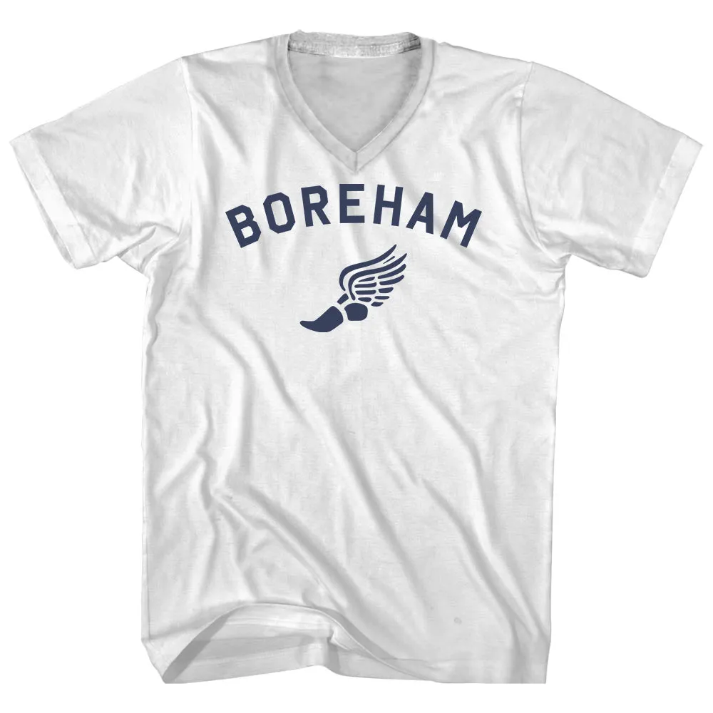 Boreham Running Track Winged Foot Adult Cotton V-neck T-shirt