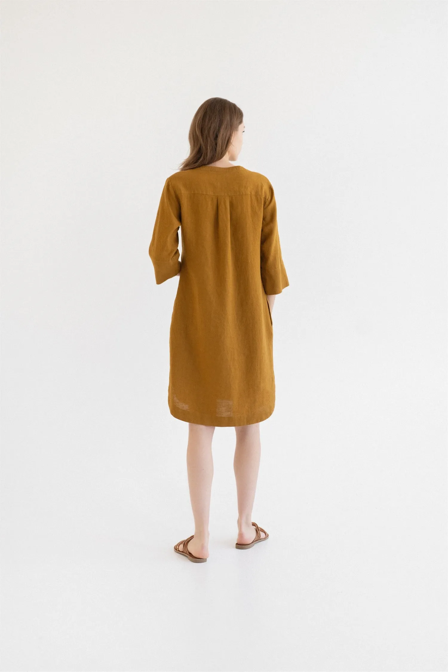Bronze Linen Prelude Dress