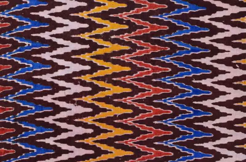 Brown Screen Print Kalamkar Inspired i Fabric