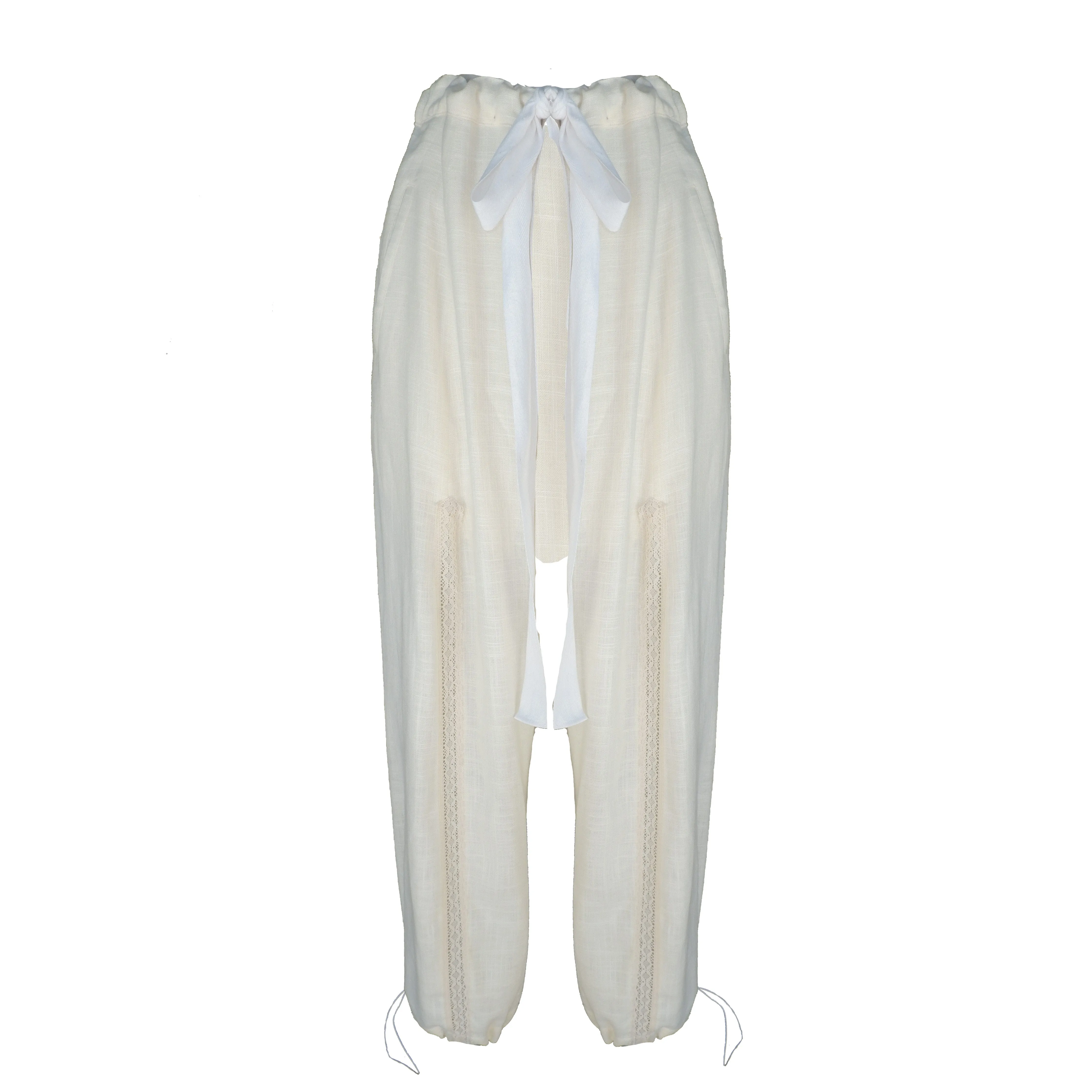 Buttercream Linen Pants with Toggle
