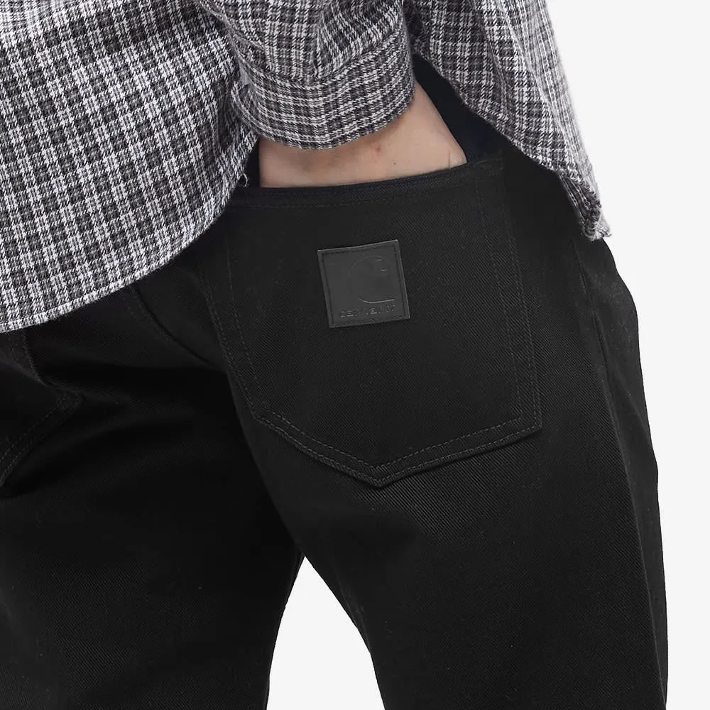 Carhartt WIP Klondike Regular Skinny Jeans, Black