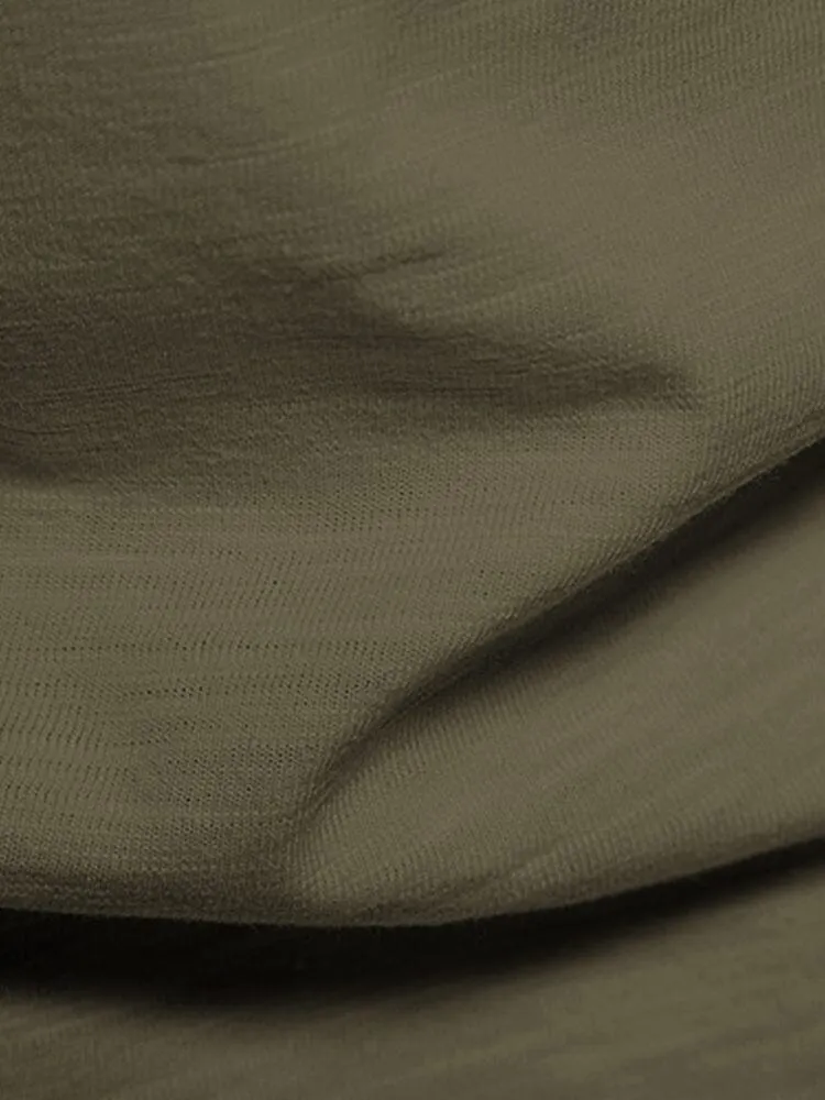 Casual 100% Cotton Henley Shirt