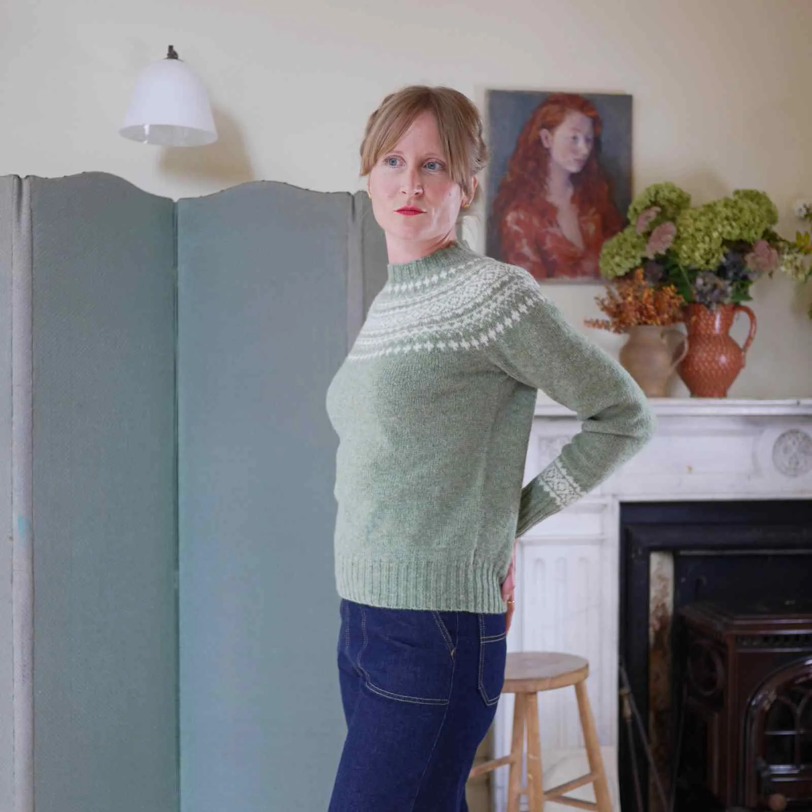 Classic Fair Isle Jumper - Moss