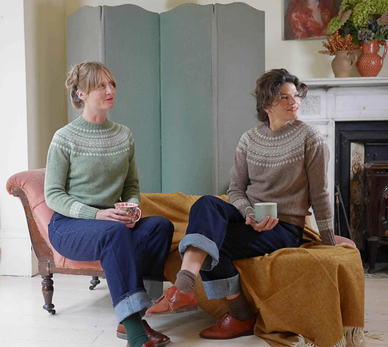 Classic Fair Isle Jumper - Moss