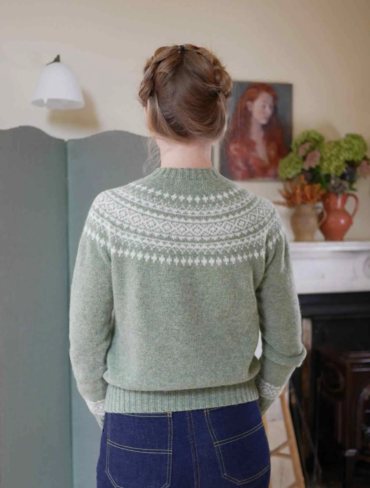 Classic Fair Isle Jumper - Moss