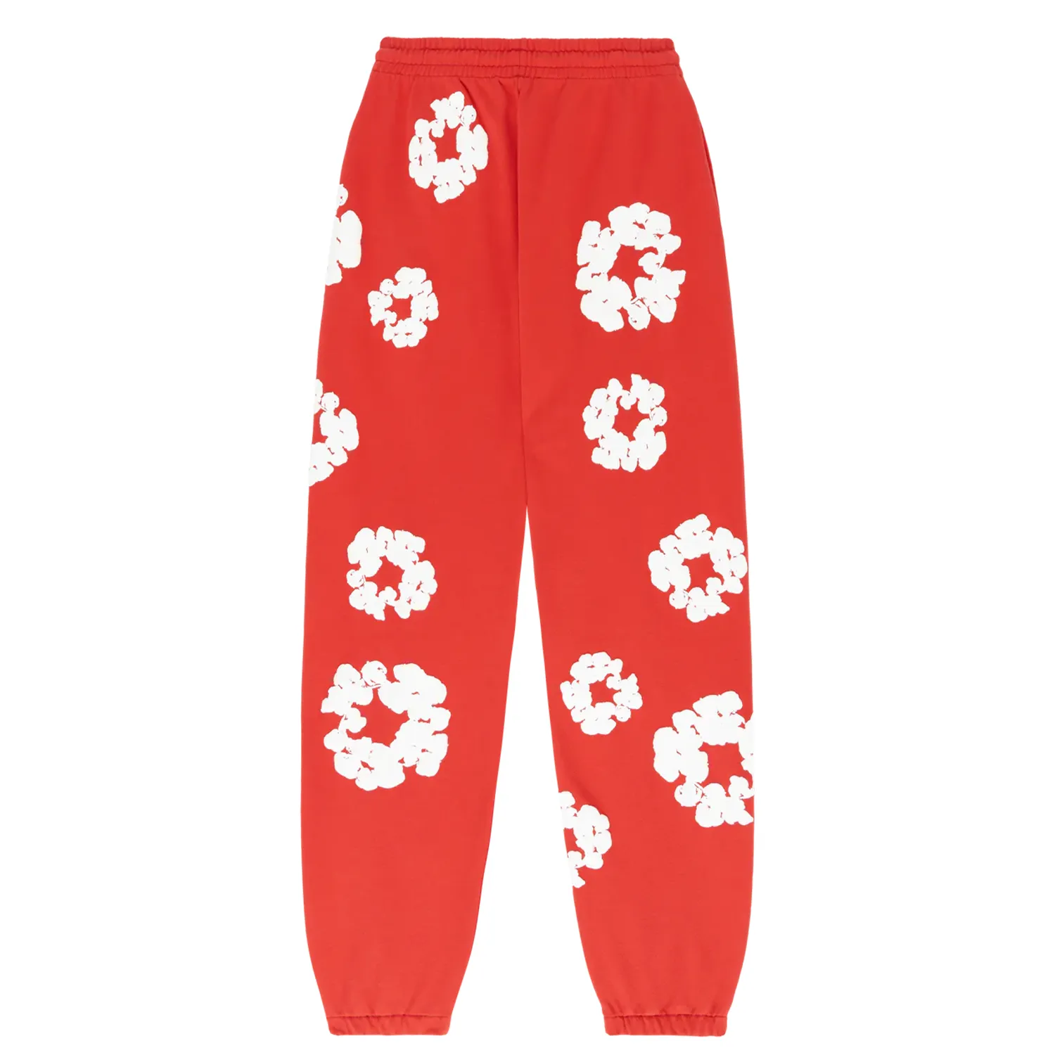 Denim Tears Red Cotton Wreath Sweatpants - Comfortable and Stylish Lounge Wear