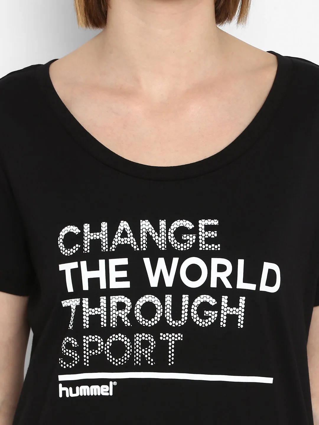 Florella Women Cotton Black T-Shirt
