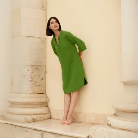 Foliage Green Linen Prelude Dress
