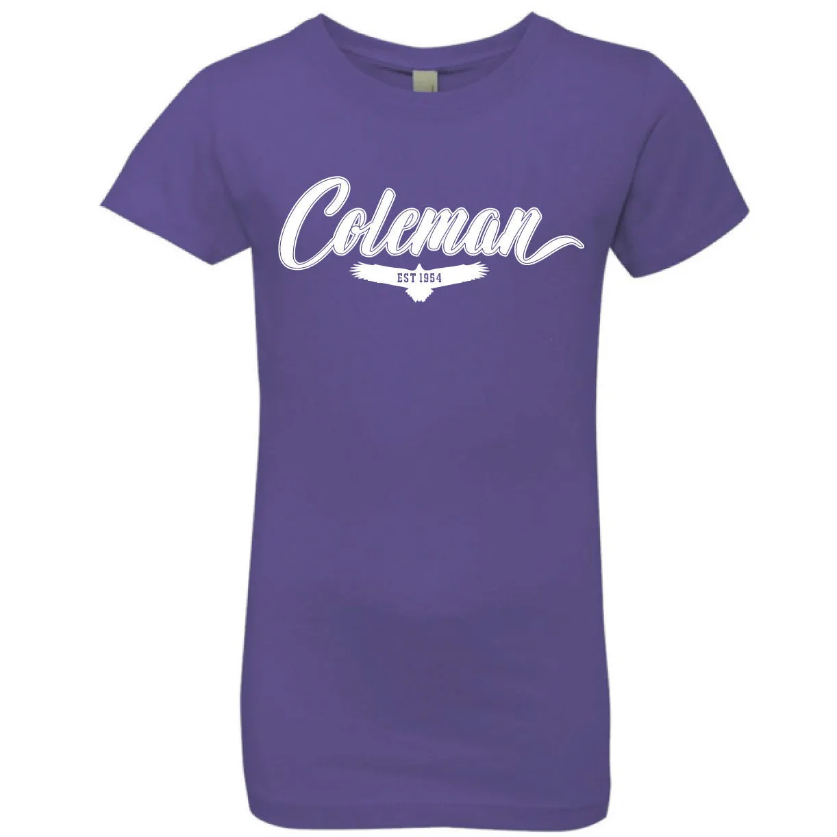 GIRL'S SHORT SLEEVE FITTED T-SHIRT / PURPLE