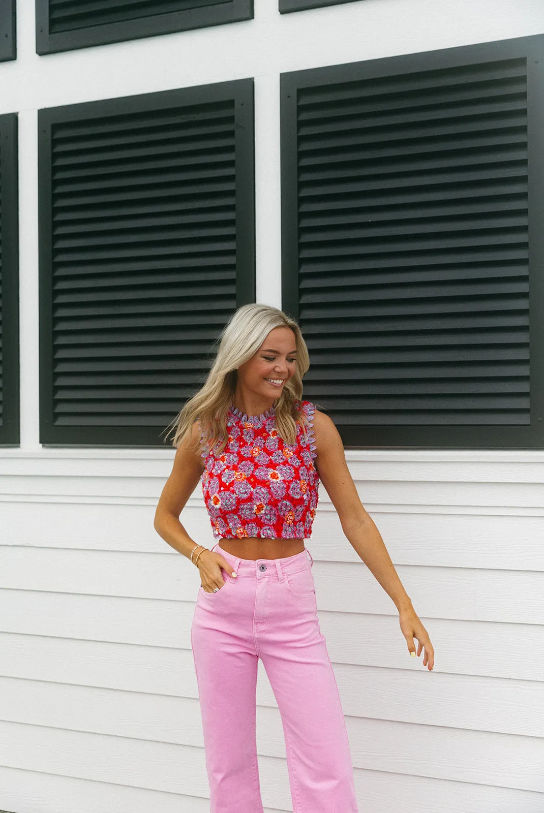 Good Times Straight Leg Jeans - Pink