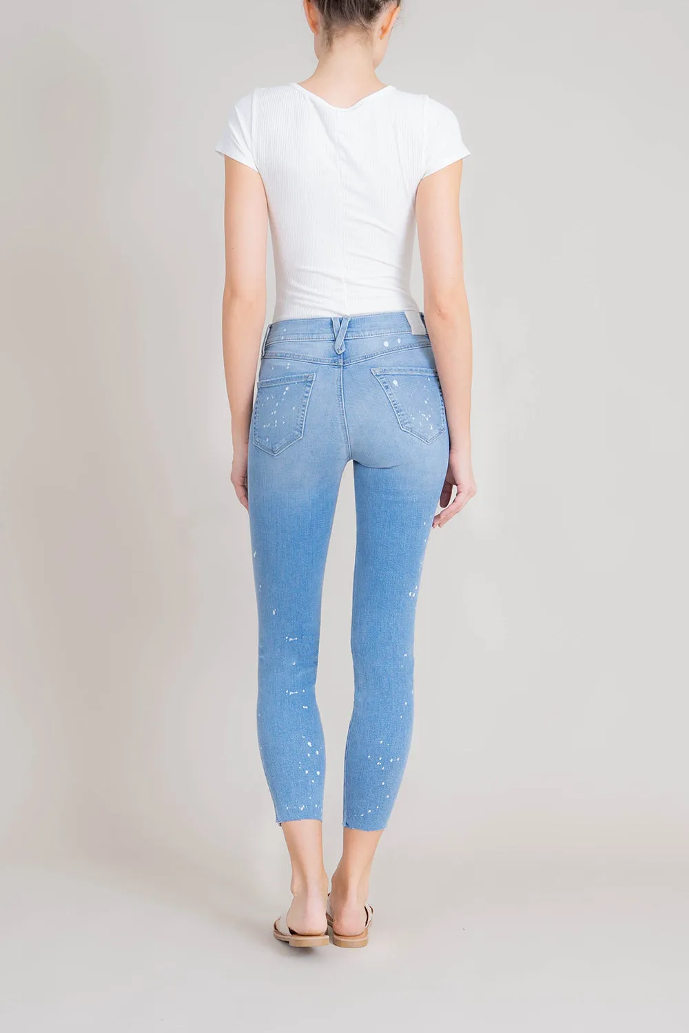 Janie High Rise Raw Hem Skinny