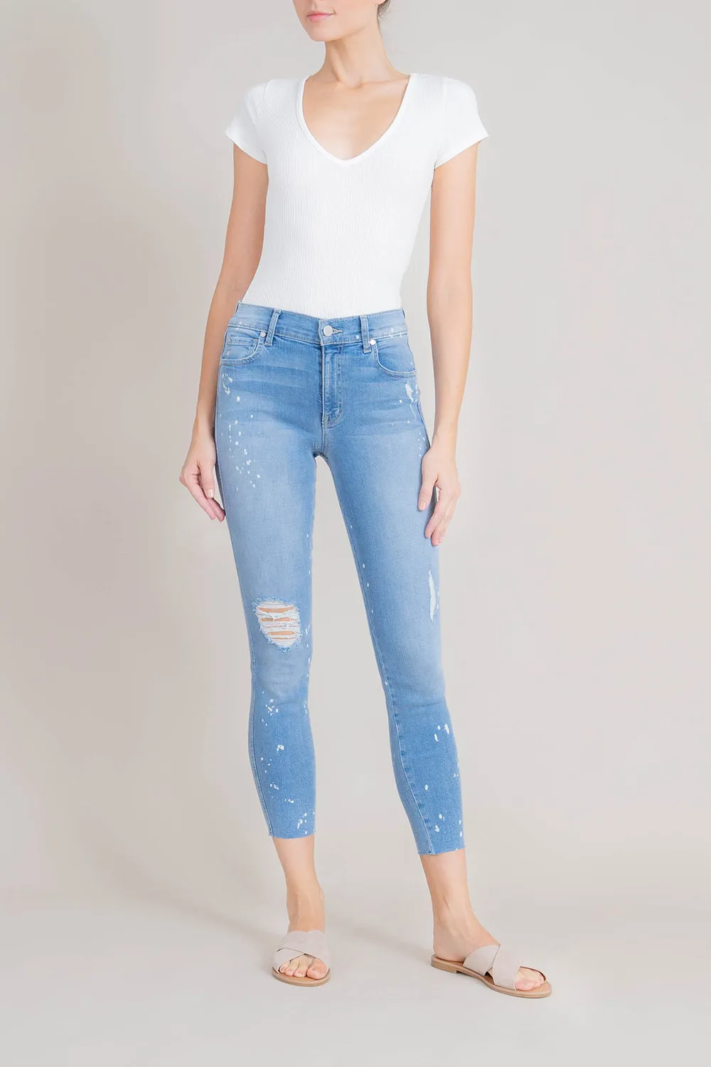 Janie High Rise Raw Hem Skinny