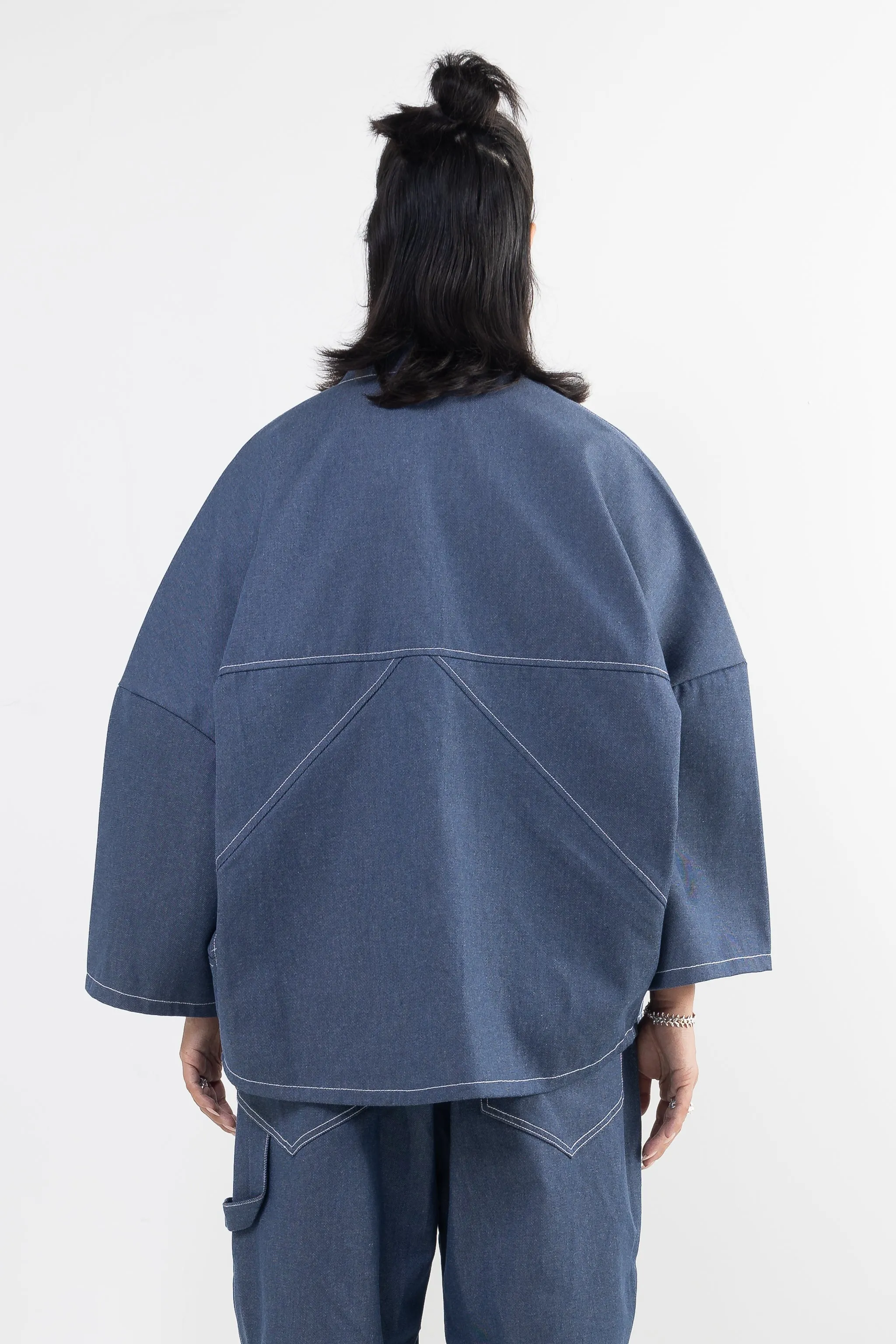 Jesper Denim Knit Cardigan with Pockets