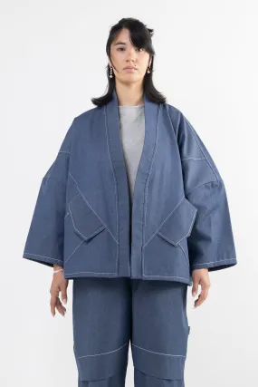 Jesper Denim Knit Cardigan with Pockets