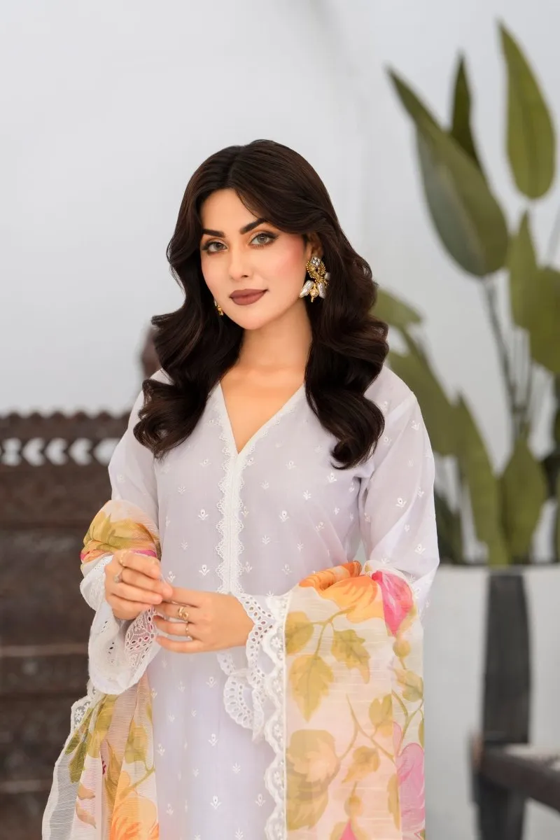 Karma Embroidered Chikankari Cotton Lawn Suit KAR126