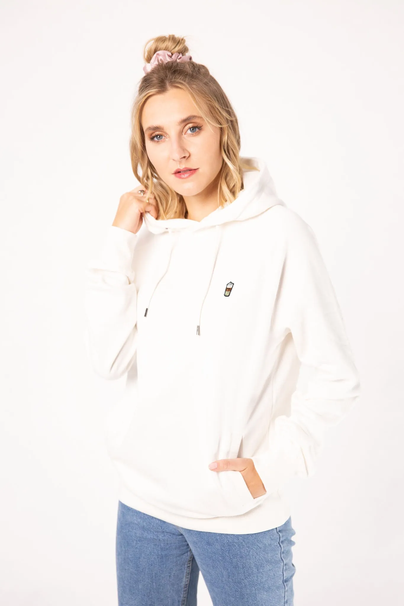 Latte Macchiato| Bestickter Organic Bio Baumwoll Frauen Hoodie