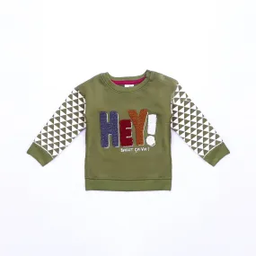 LB - Kids 'Olive' Embroidered Terry Sweatshirt LB610
