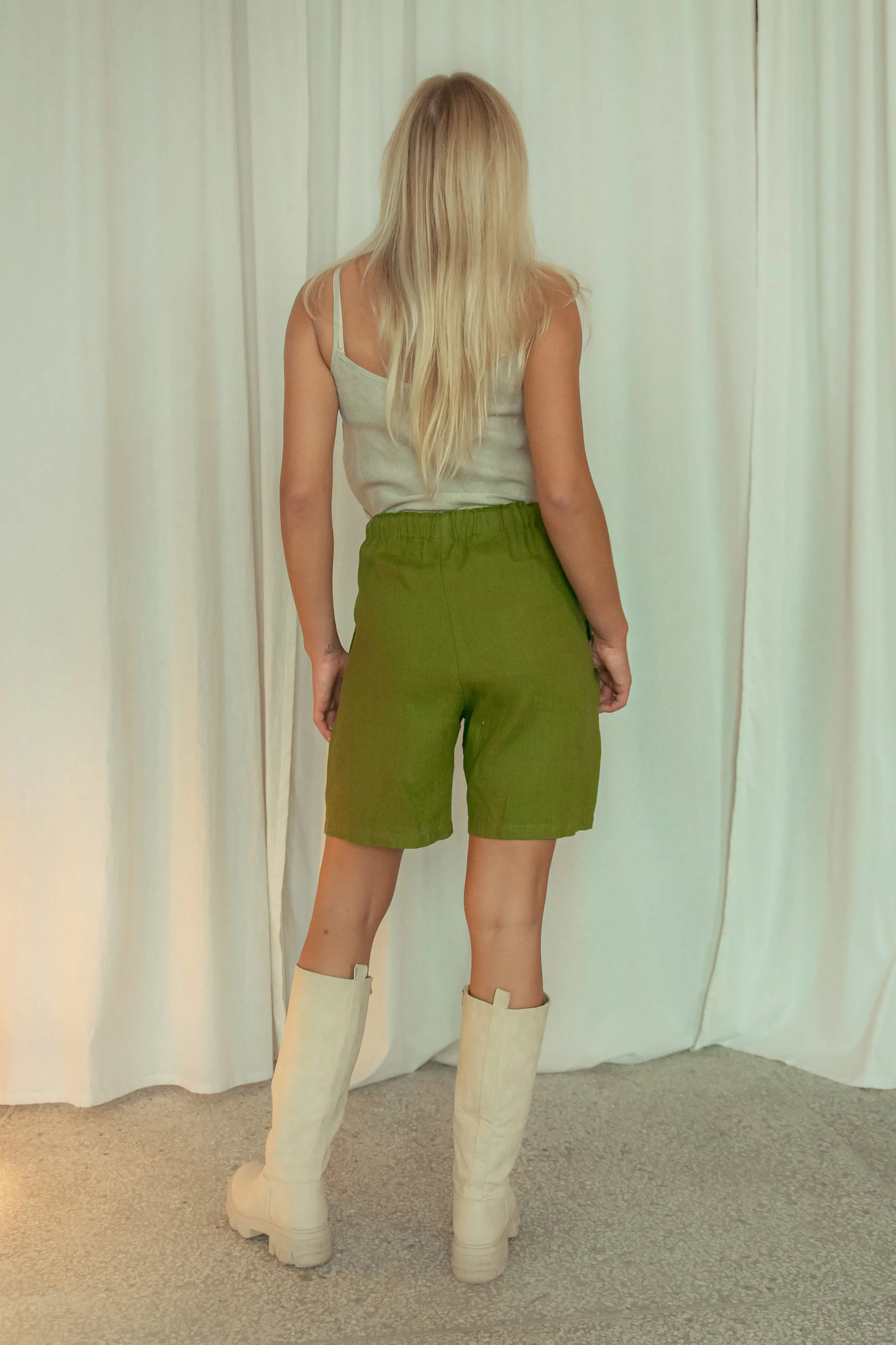 Linen Casual Suit with Shorts