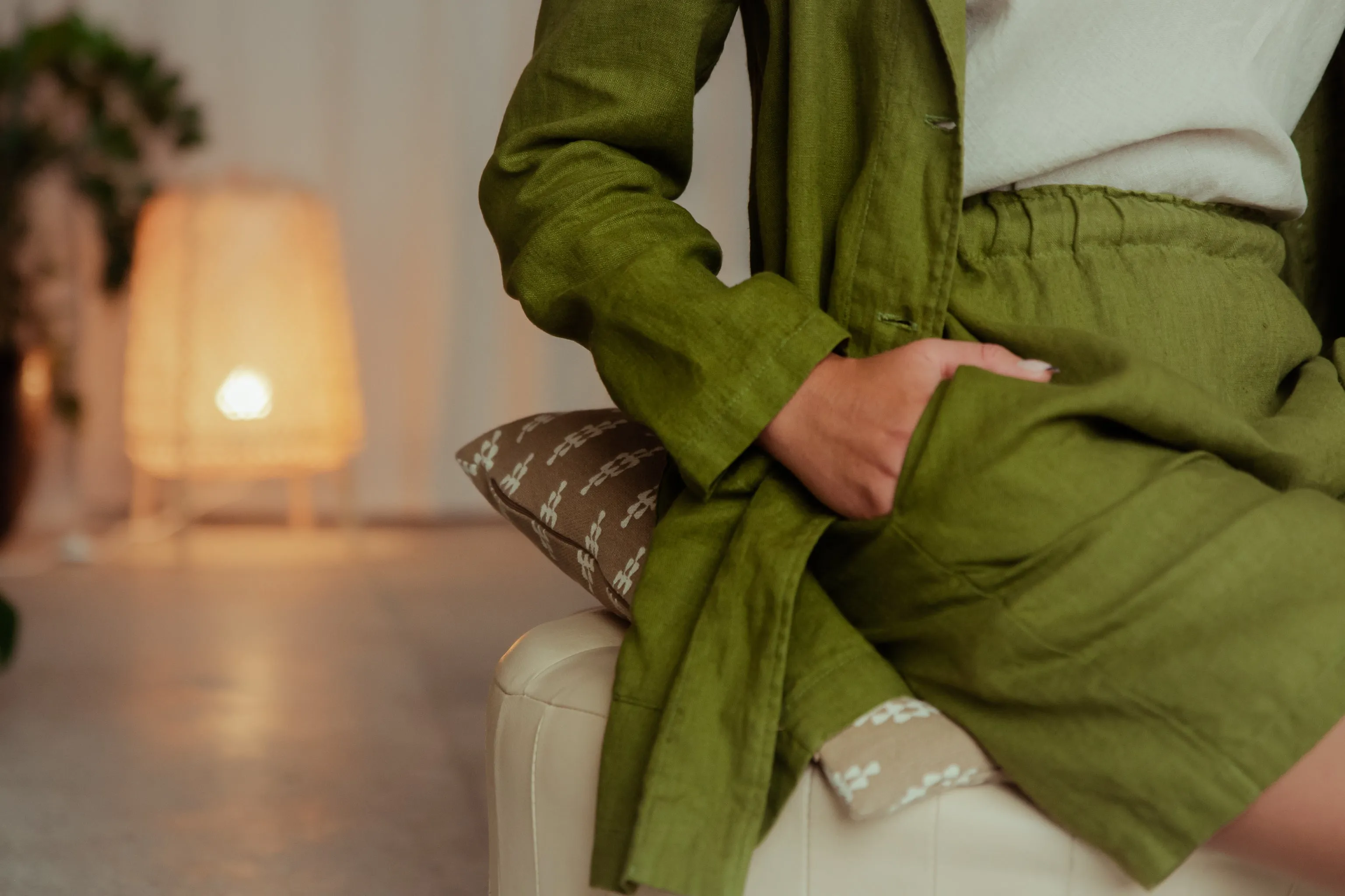 Linen Casual Suit with Shorts