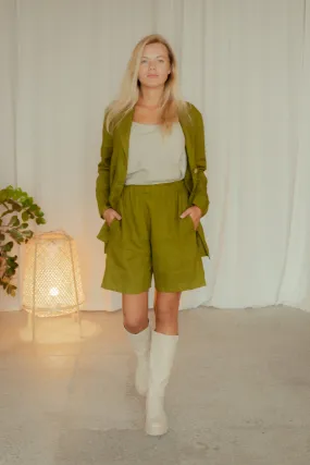 Linen Casual Suit with Shorts
