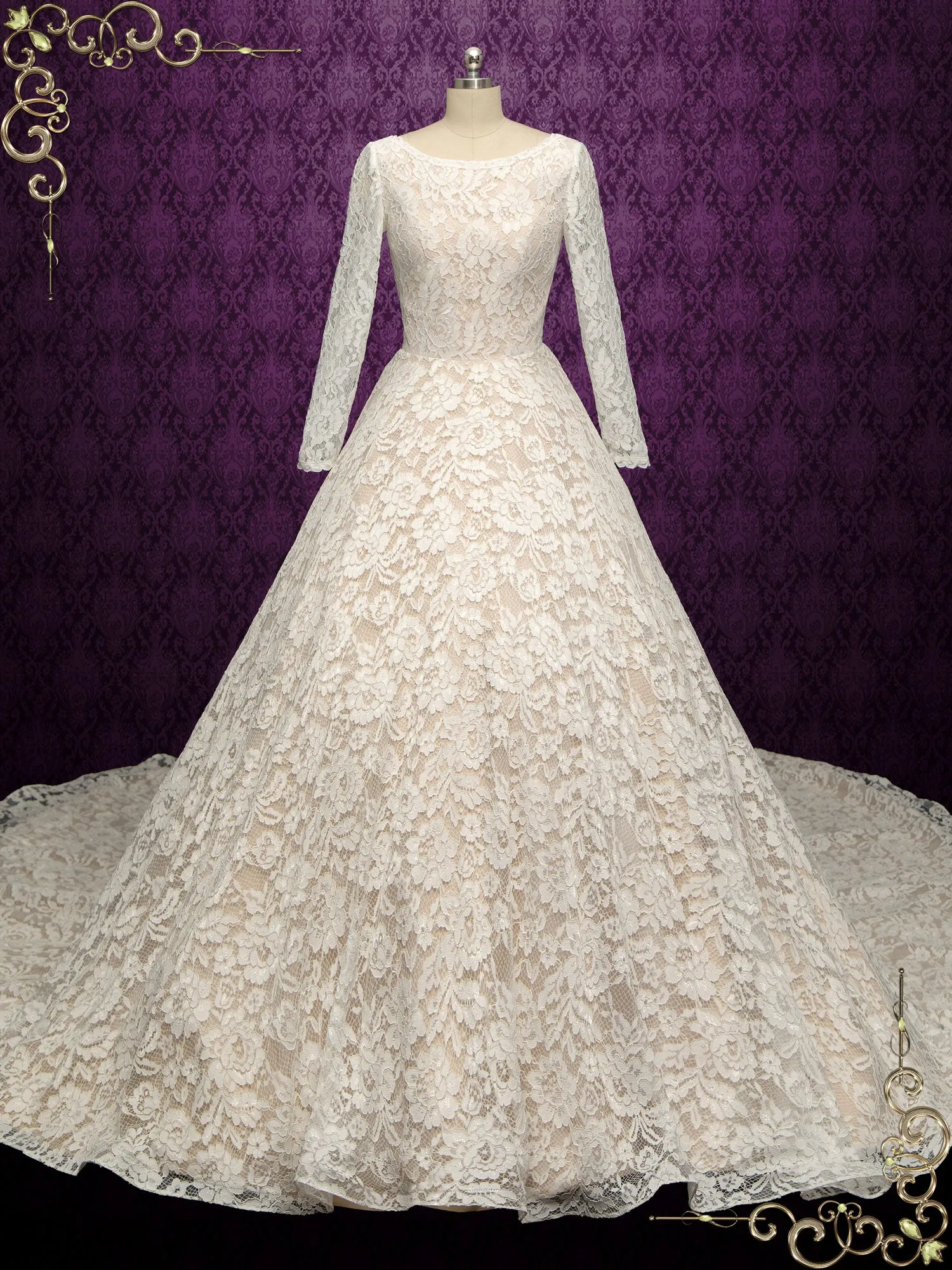 Long Sleeves Lace Wedding Dress | ALLISON