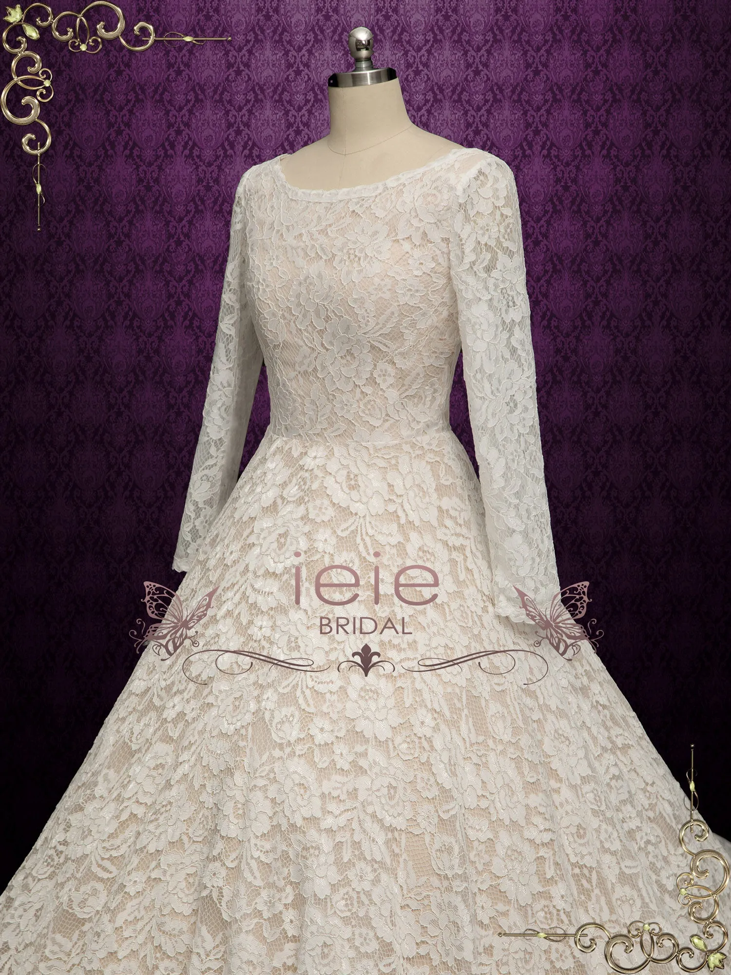 Long Sleeves Lace Wedding Dress | ALLISON