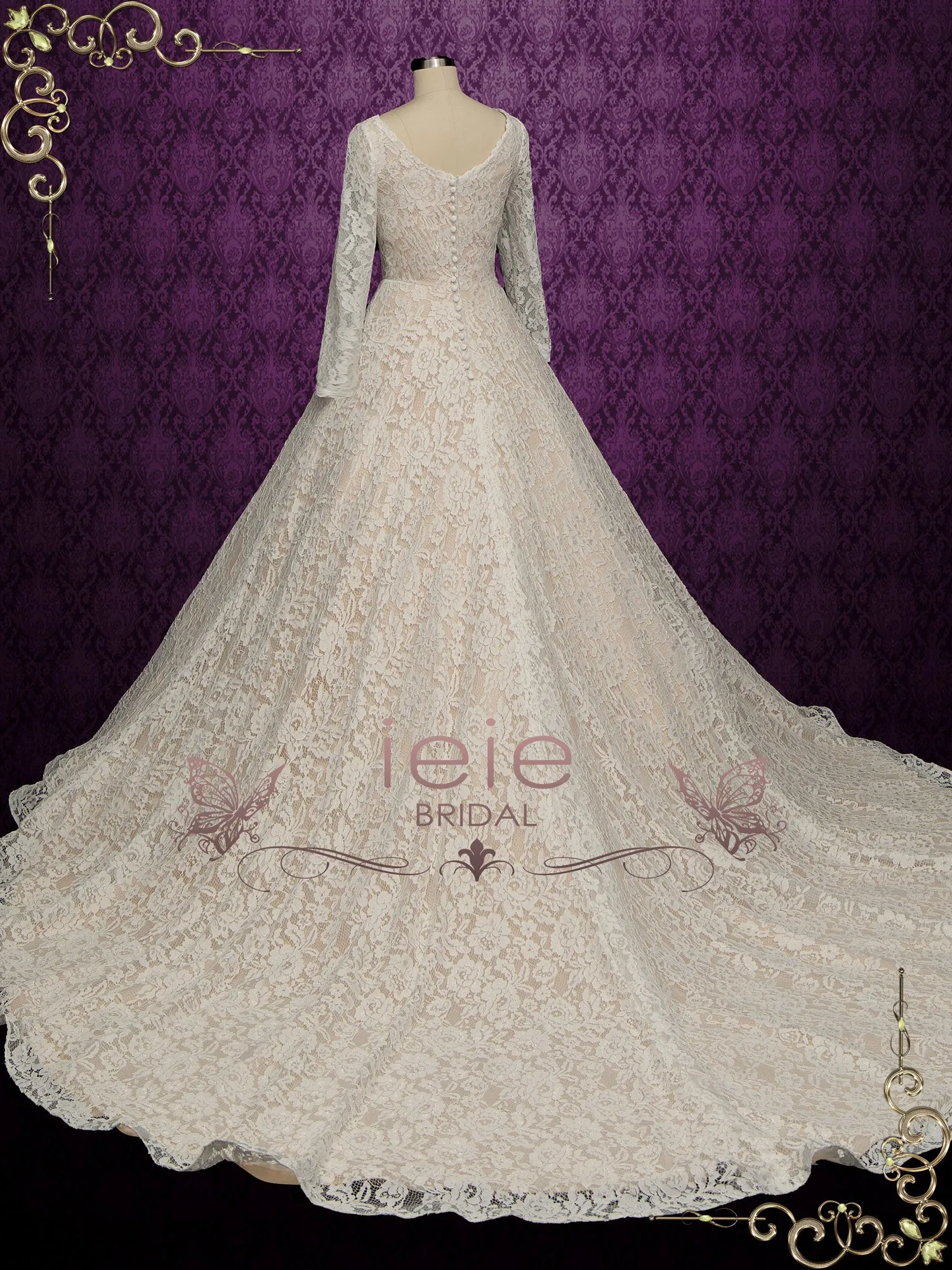 Long Sleeves Lace Wedding Dress | ALLISON