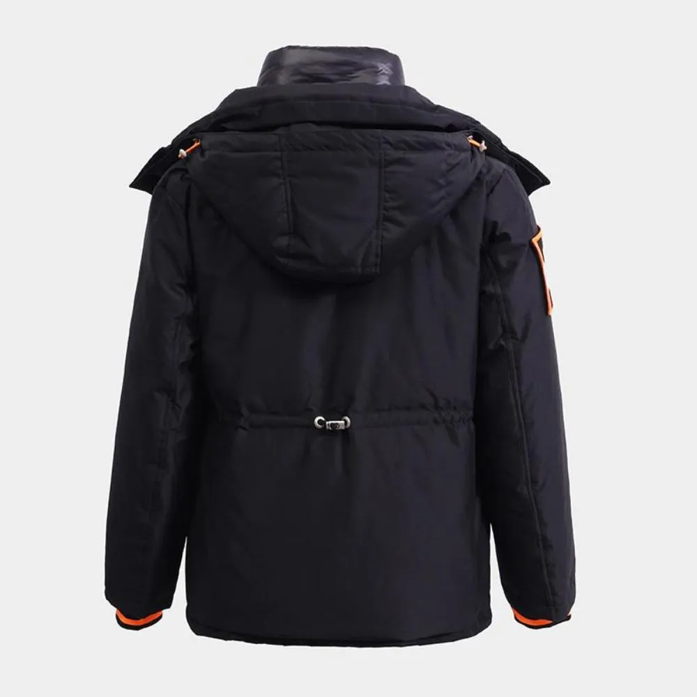 Men's Cyberpunk Style Down Jacket Tech Wear Black