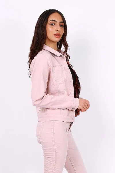 Harriet Pink Onado Reversible Denim Jacket