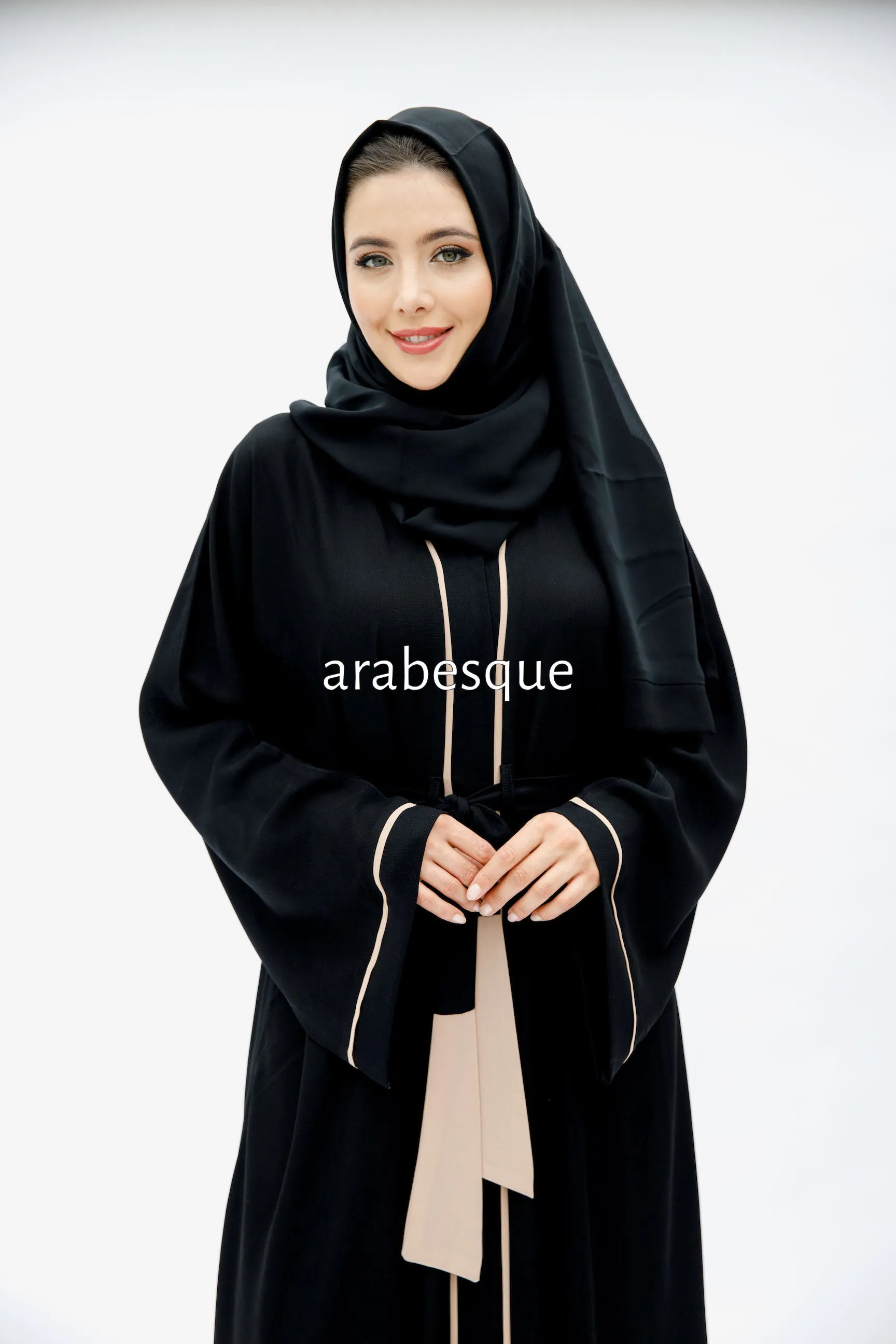 Open Umbrella Black Abaya