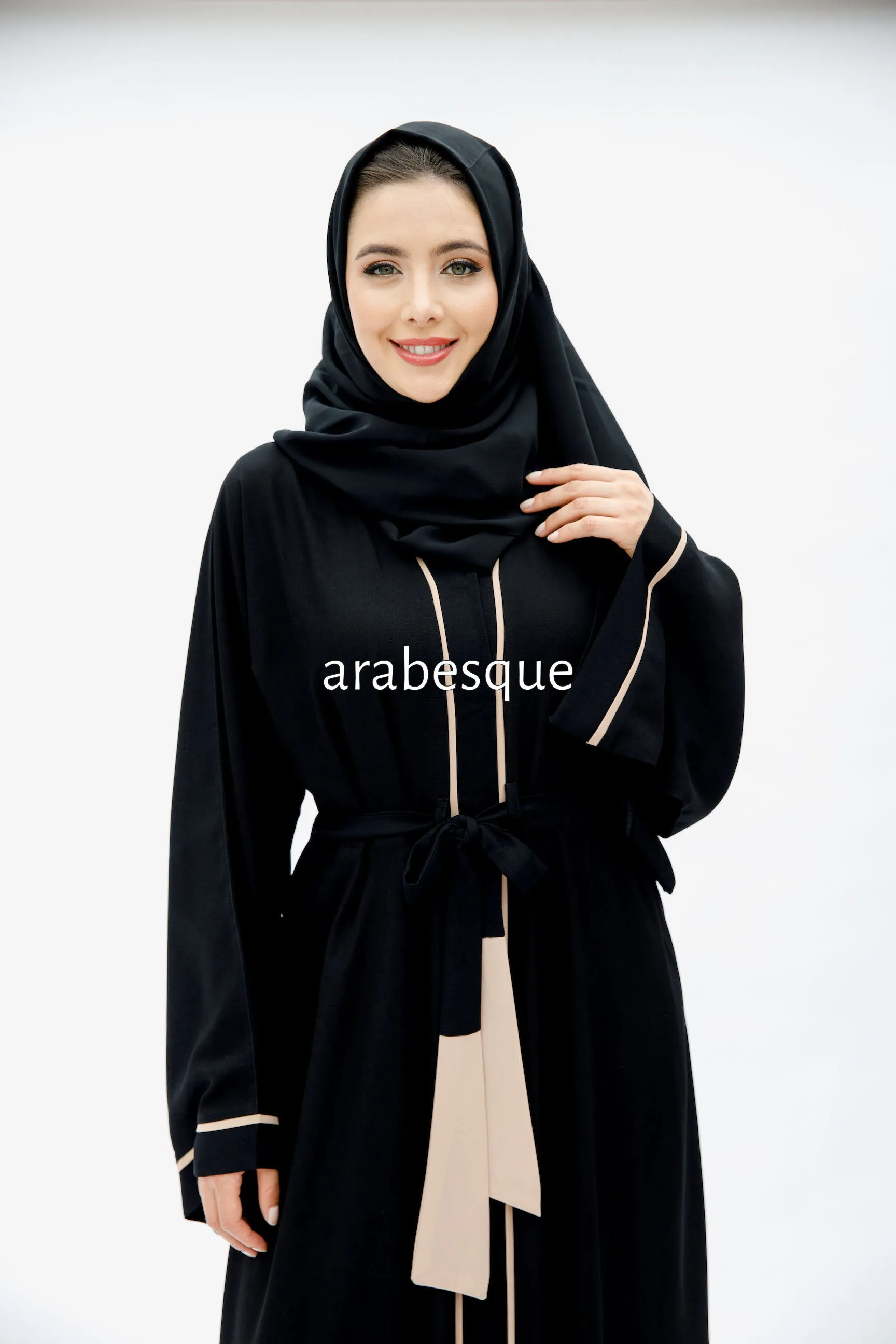 Open Umbrella Black Abaya
