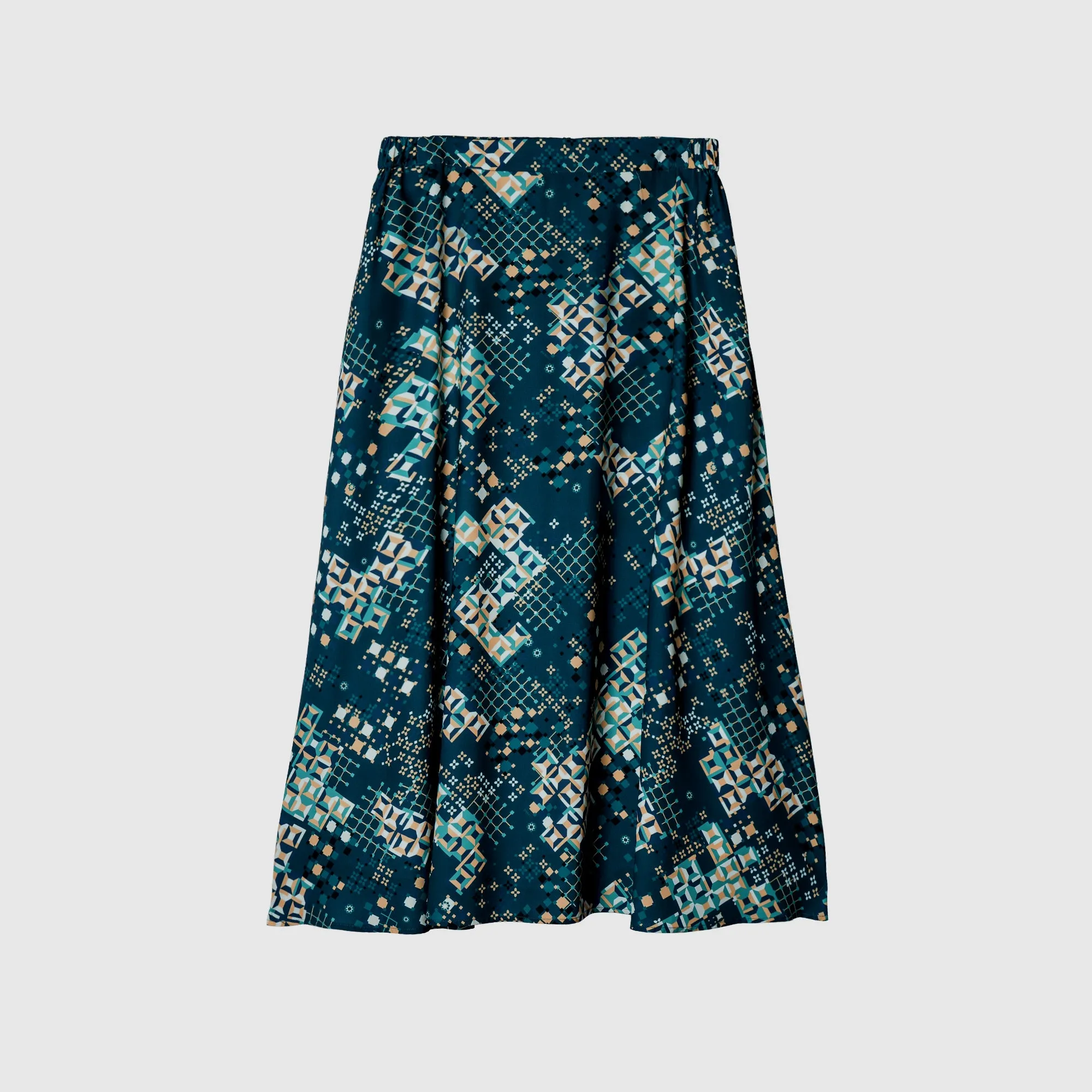 Printed A-Line Skirt